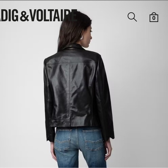 Zadig & Voltaire Liam Leather Jacket size Large NWT - Picture 3 of 12